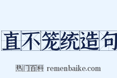 直不笼统造句是什么意思的图片